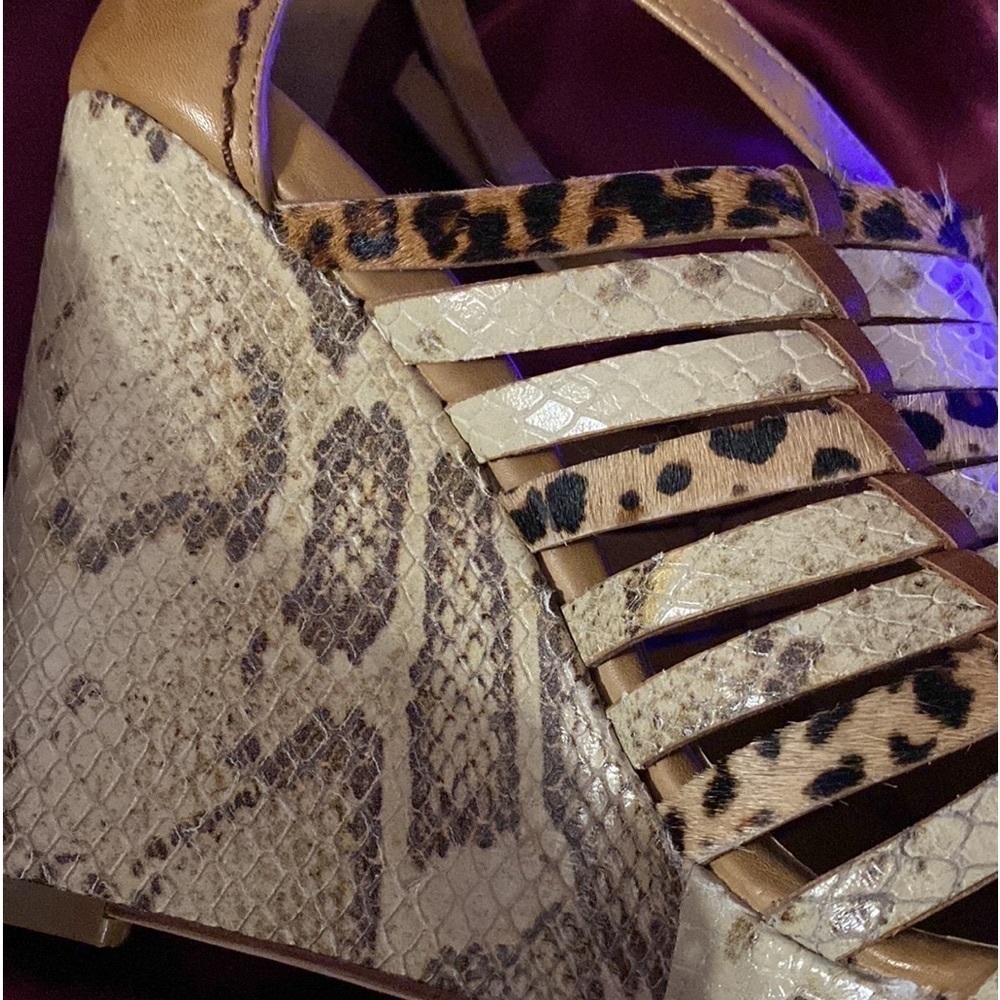 Cole Haan Nike Air Wedge Sandal Snakeskin Leather Size 7.5 - Picture 4 of 4